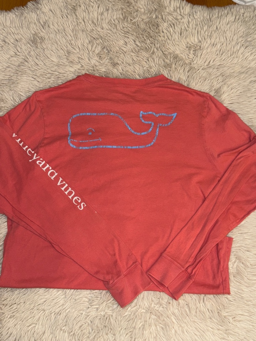 🐳 Vineyard Vines Salmon Long Sleeve Whale Tee XL 18